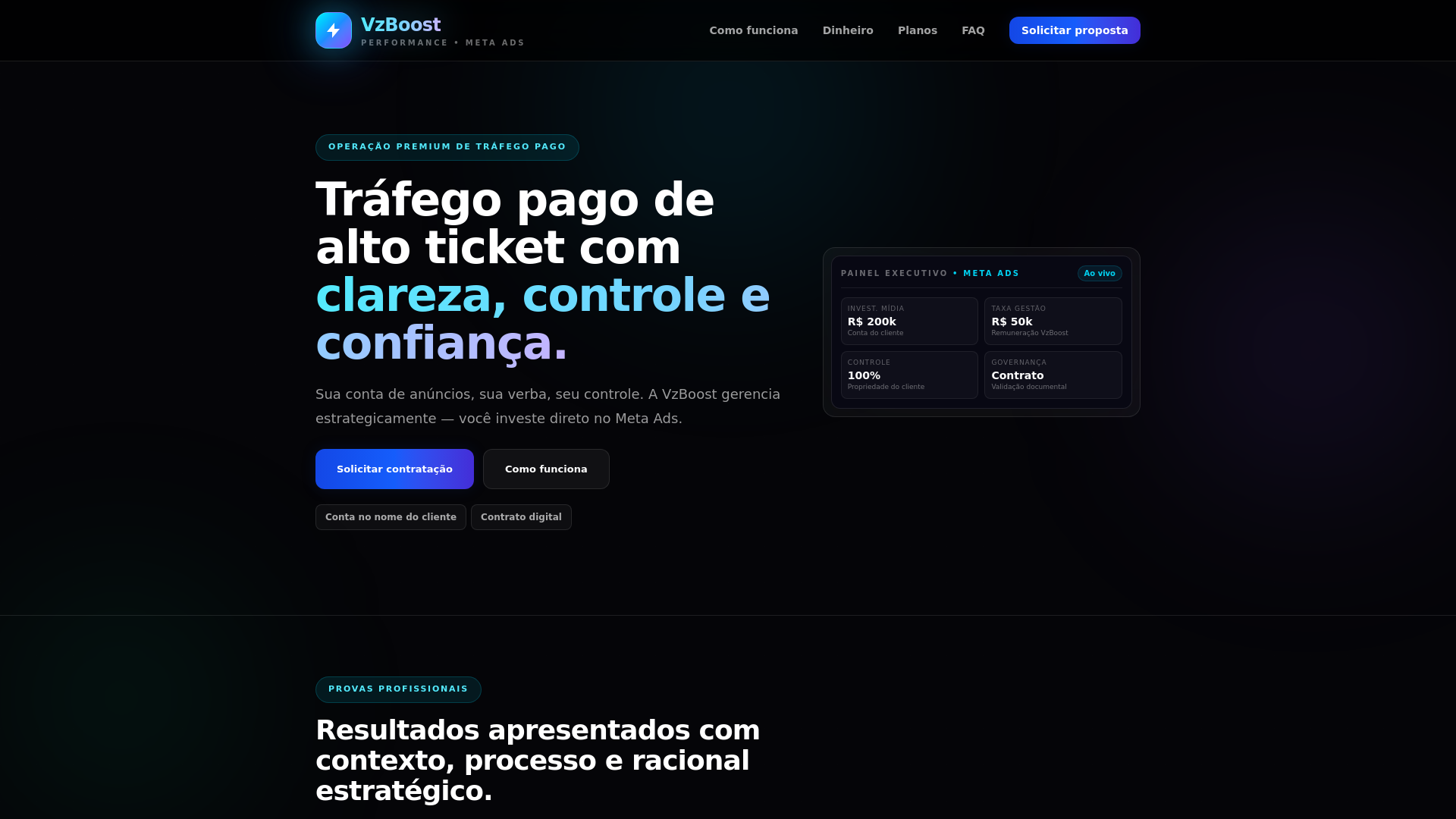 website screenshot of https://vzboost.online/