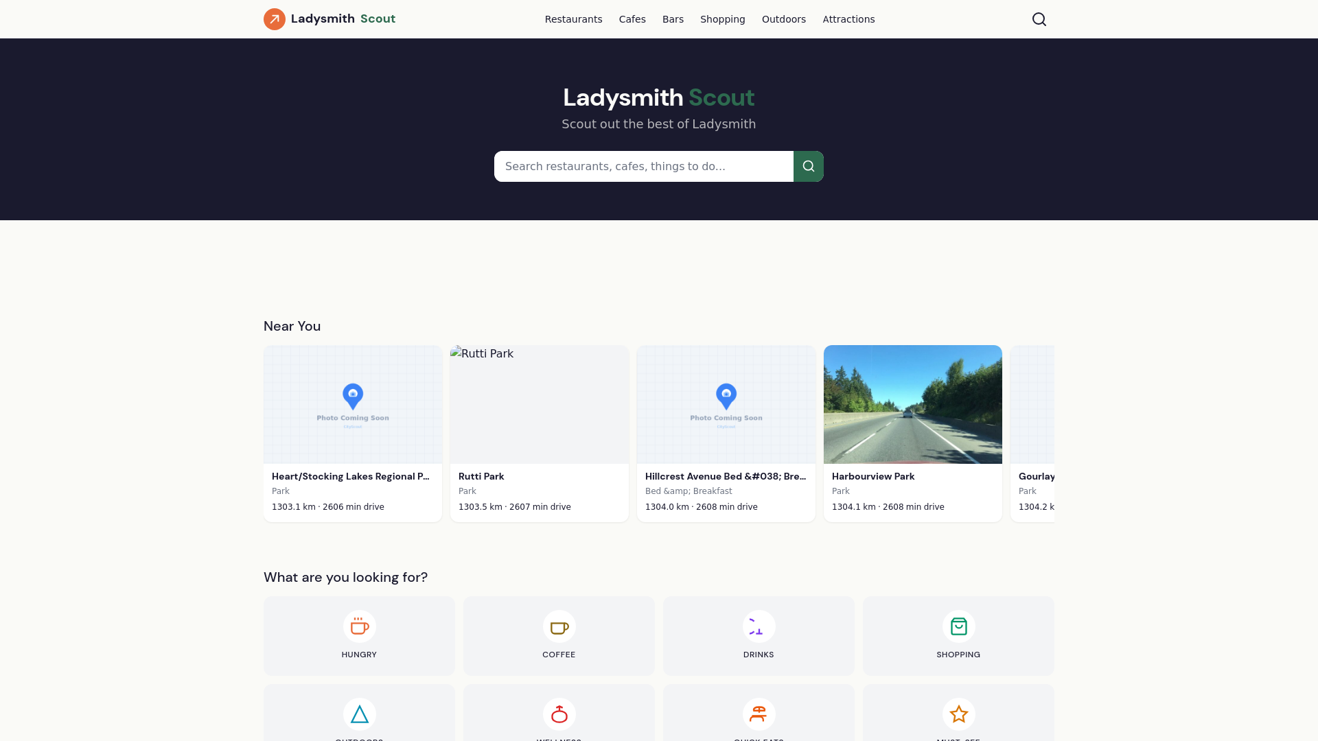 website screenshot of https://ladysmithscout.ca/