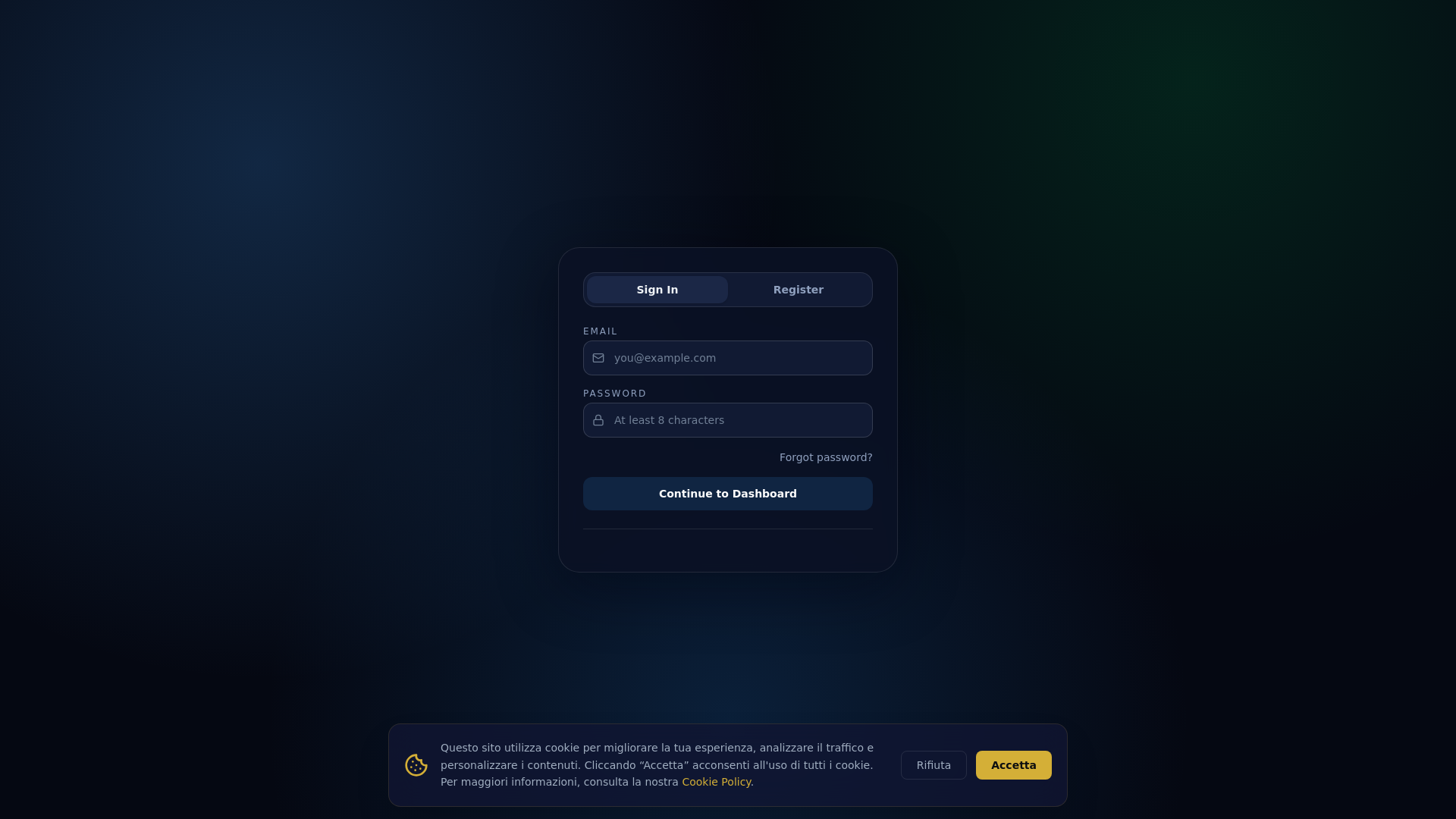 website screenshot of https://orizoninvest.app/