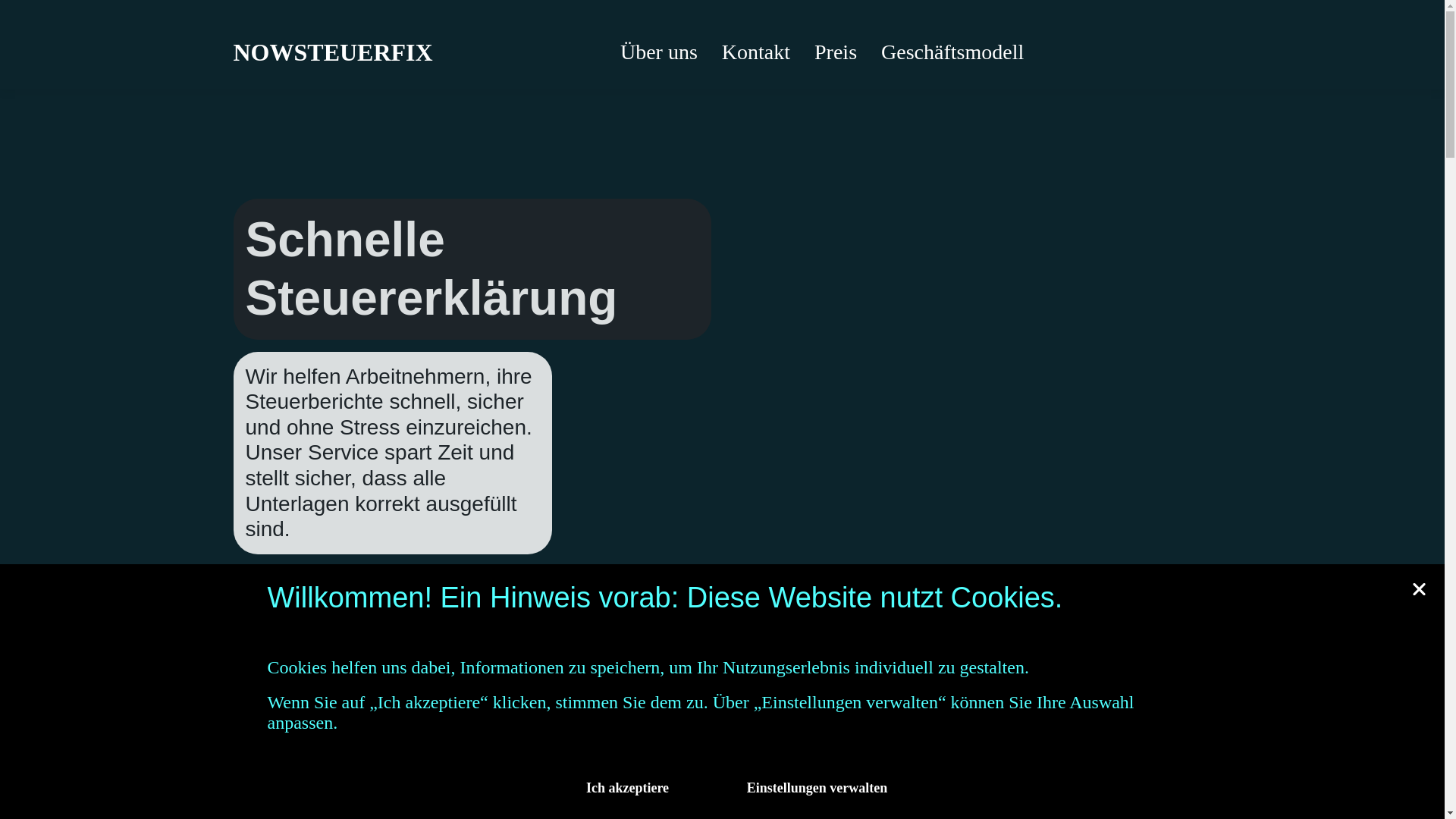 website screenshot of https://nowsteuerfix.com/