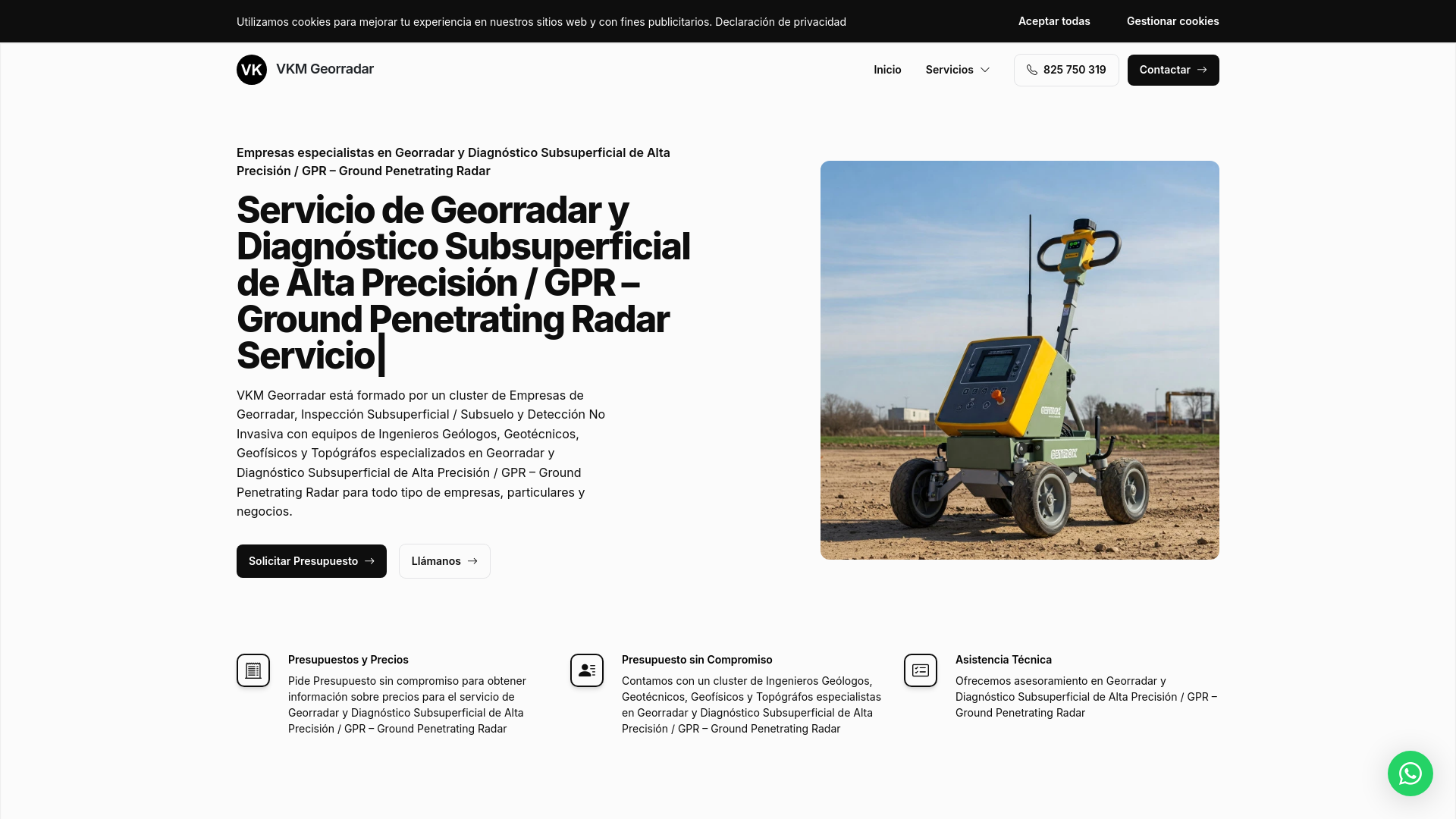 website screenshot of https://vkmgeorradarterresebre.es/