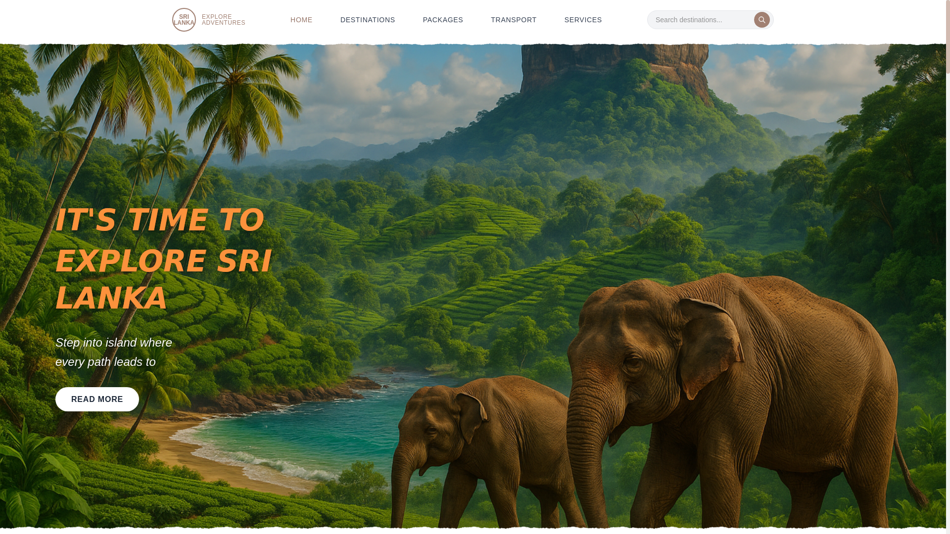 website screenshot of https://ceylonshentravel.pages.dev/