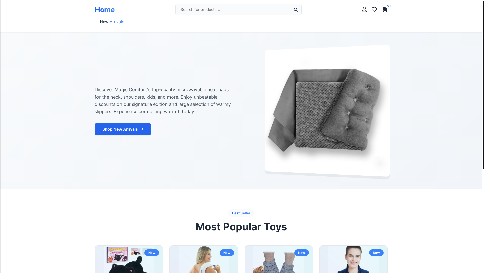 website screenshot of https://getmagicgallery.shop/