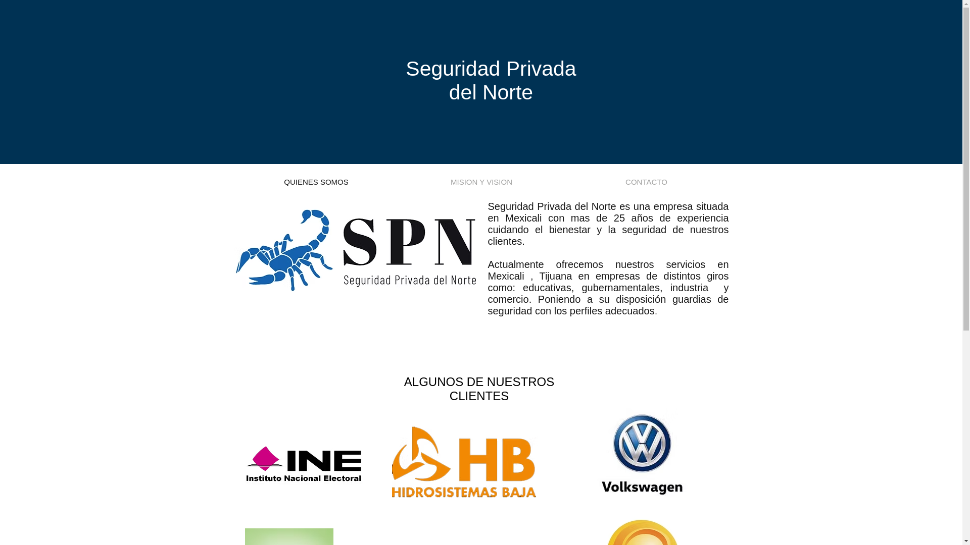 website screenshot of https://seguridadprivadadelnorte.mx/