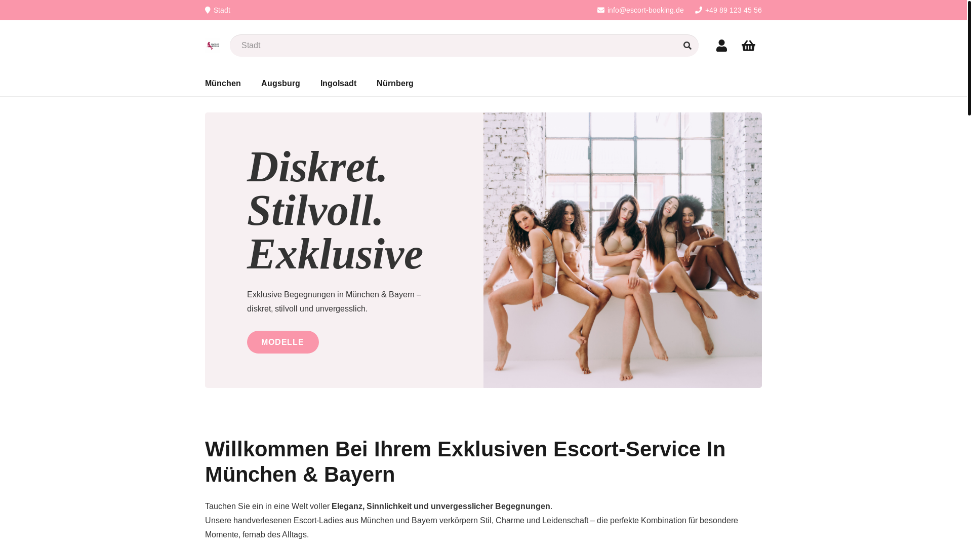 website screenshot of https://escort-booking.de/