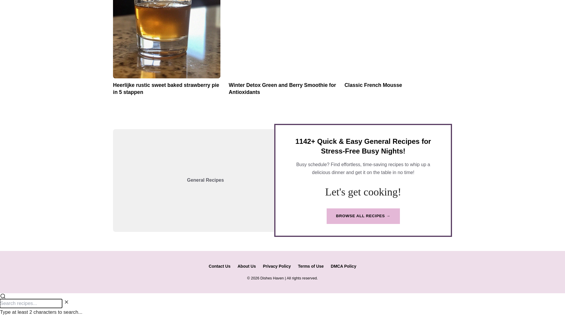 website screenshot of https://disheshaven.pages.dev/
