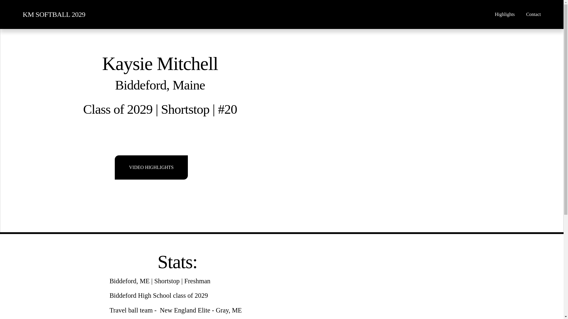 website screenshot of https://kaysiemitchell2029.com/