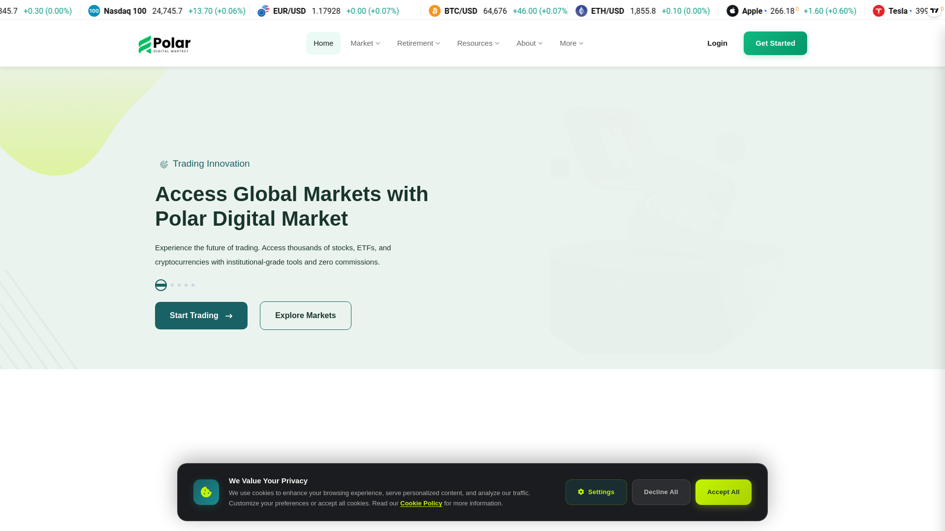 website screenshot of https://polardigitalmkts.com/