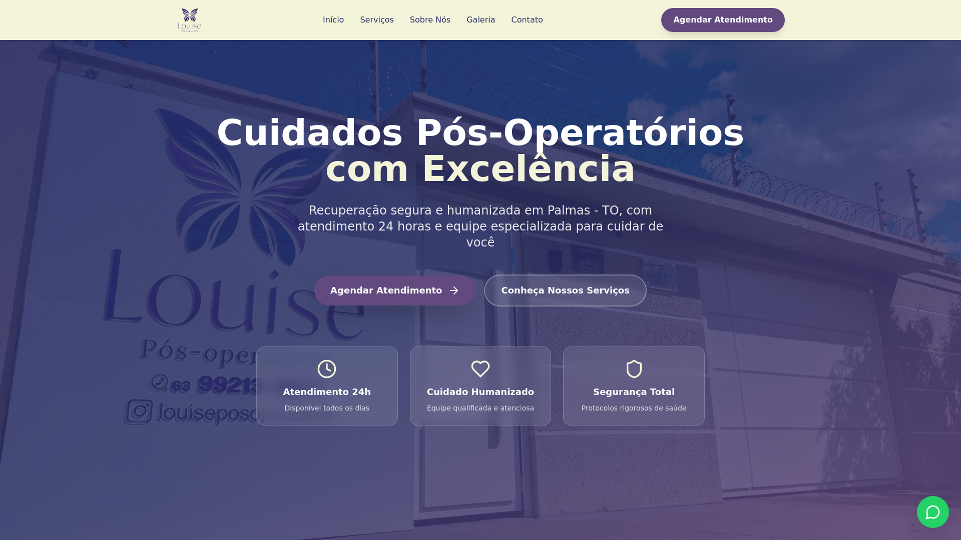 website screenshot of https://espacolouiseposoperatorio.com.br