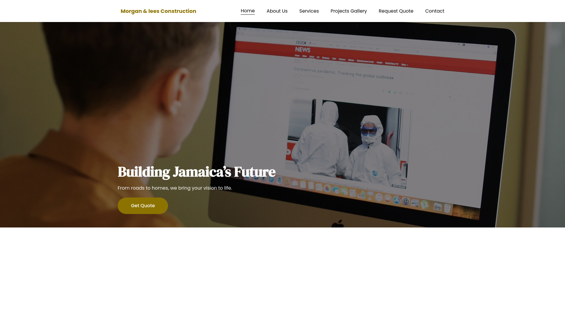 website screenshot of https://morganleesconstruction.com