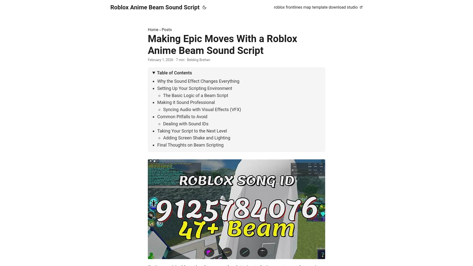 website screenshot of https://roblox-anime-beam-sound-script.pages.dev/