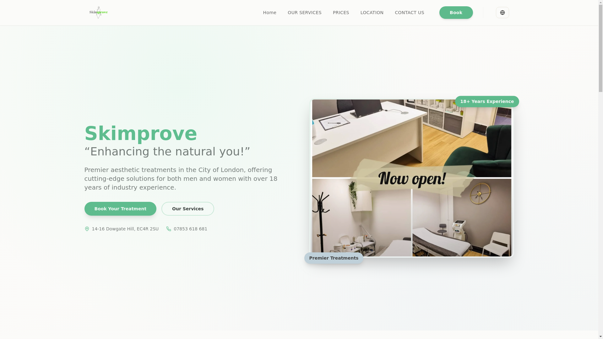 website screenshot of https://skimprove-oneclick.pages.dev/