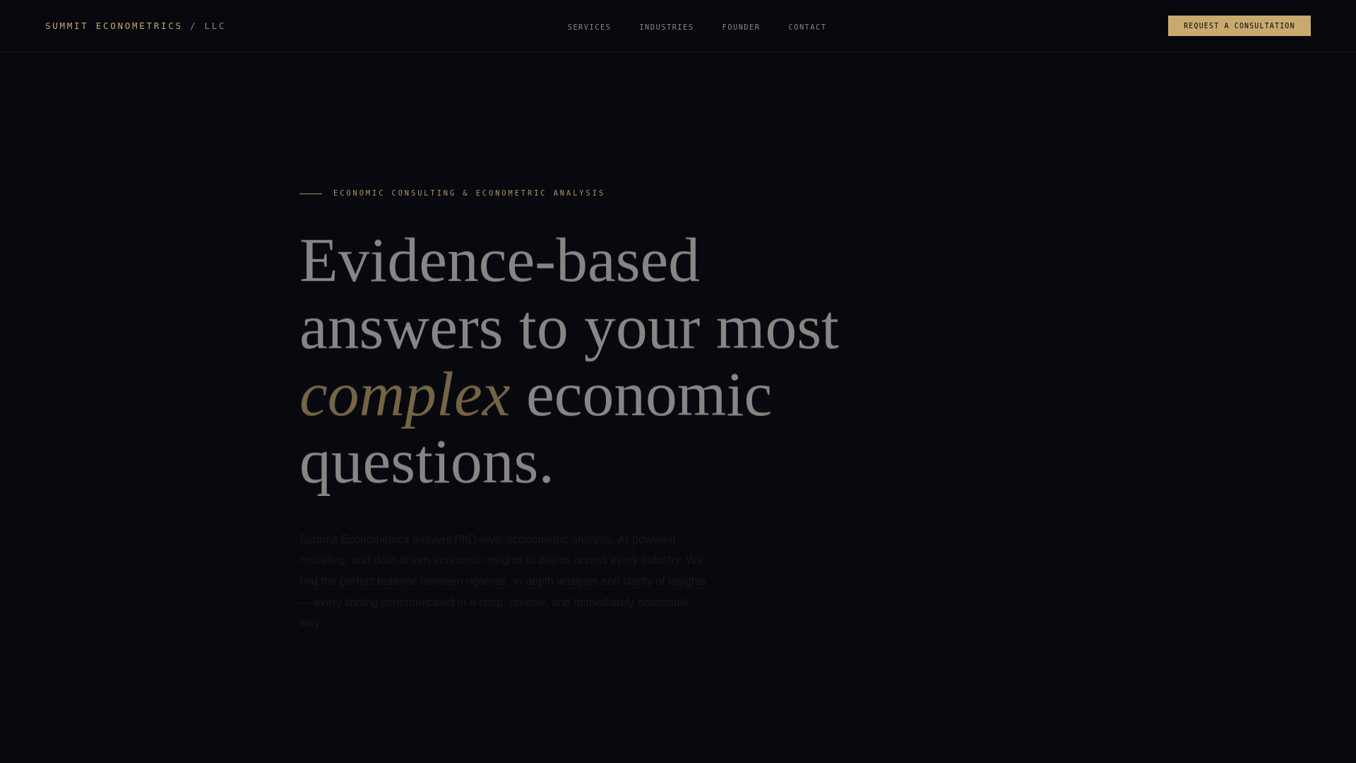 website screenshot of https://summitecon.com/