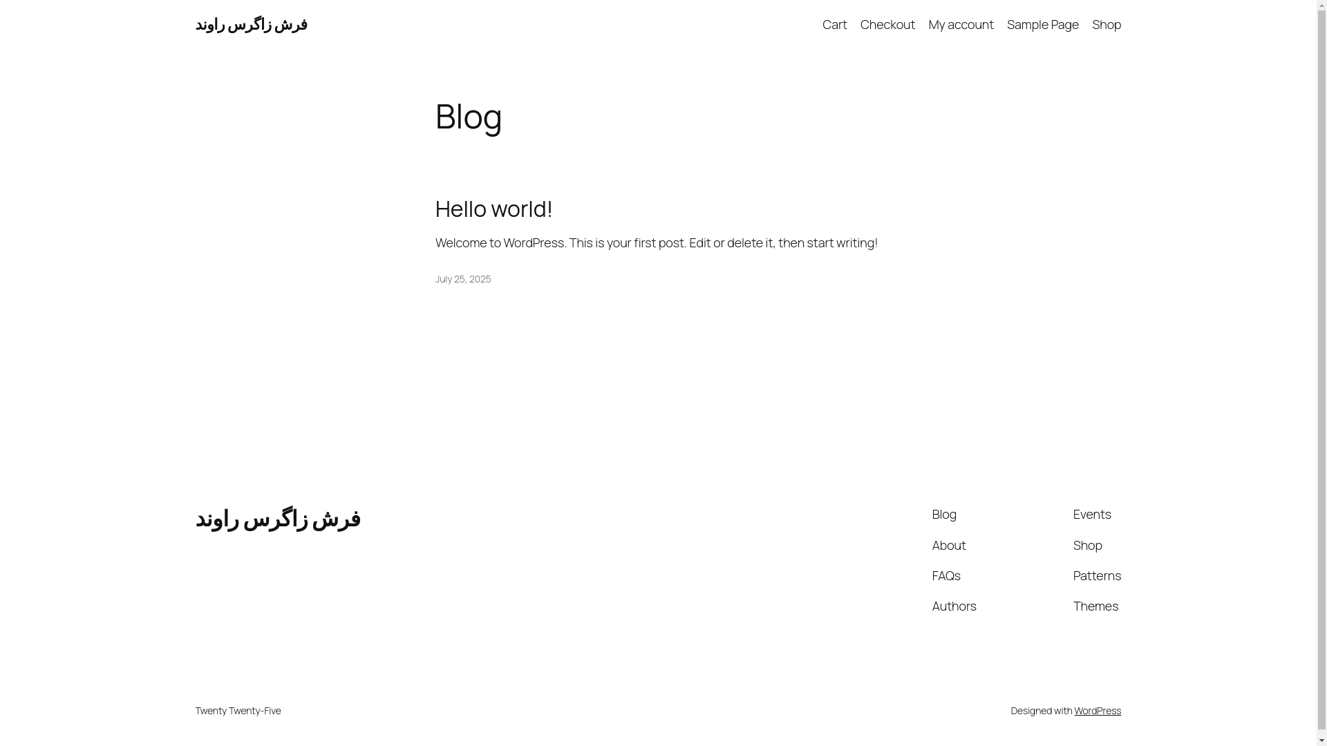 website screenshot of https://zagrosravandcarpet.com/