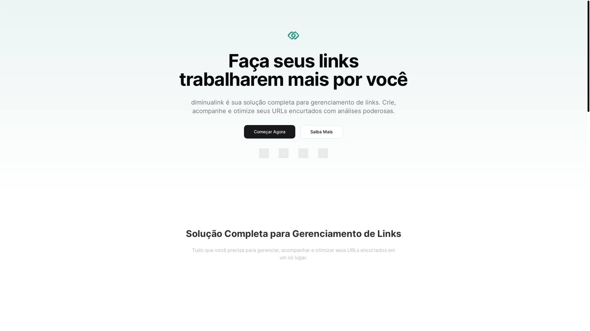 website screenshot of https://diminualink.pages.dev/