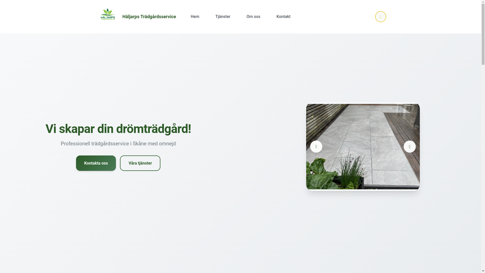 website screenshot of https://haljarpstradgard-se.pages.dev/