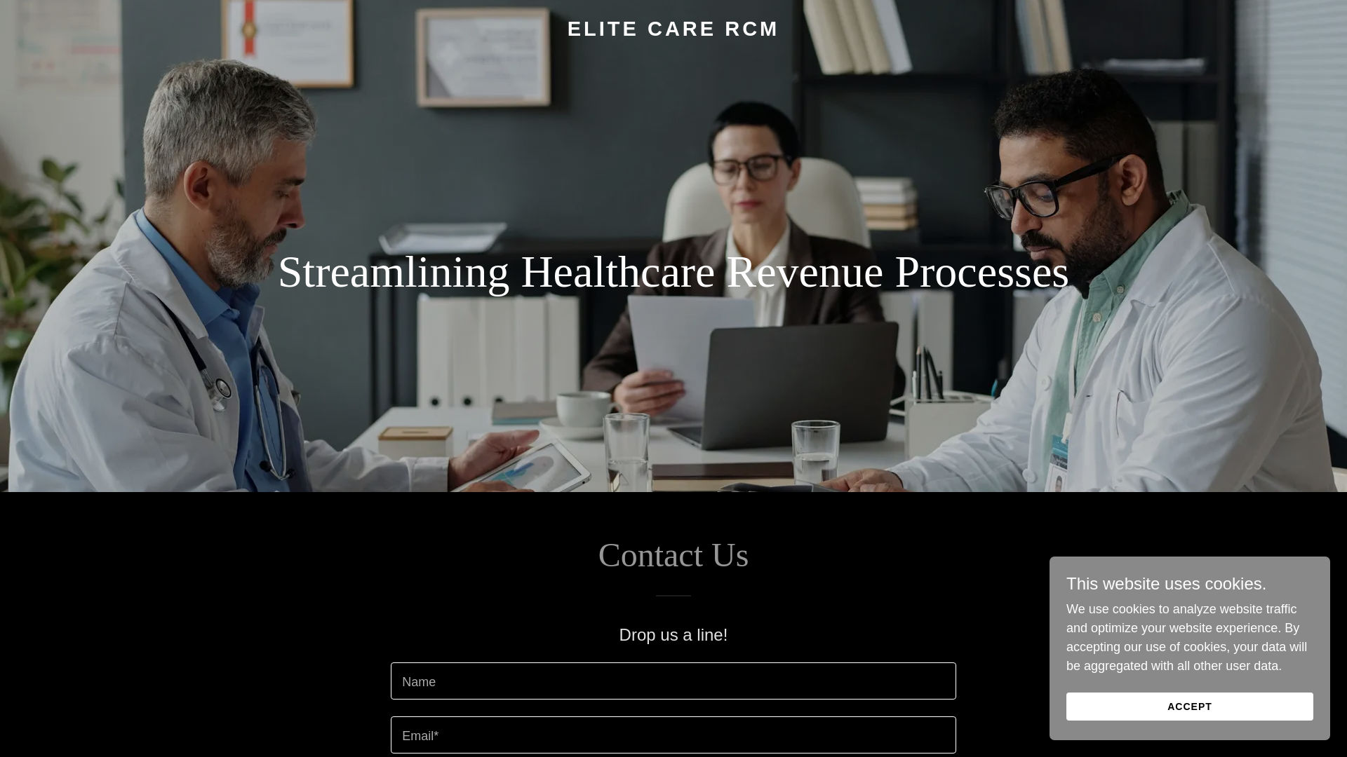 website screenshot of https://elitecare-rcm.com/