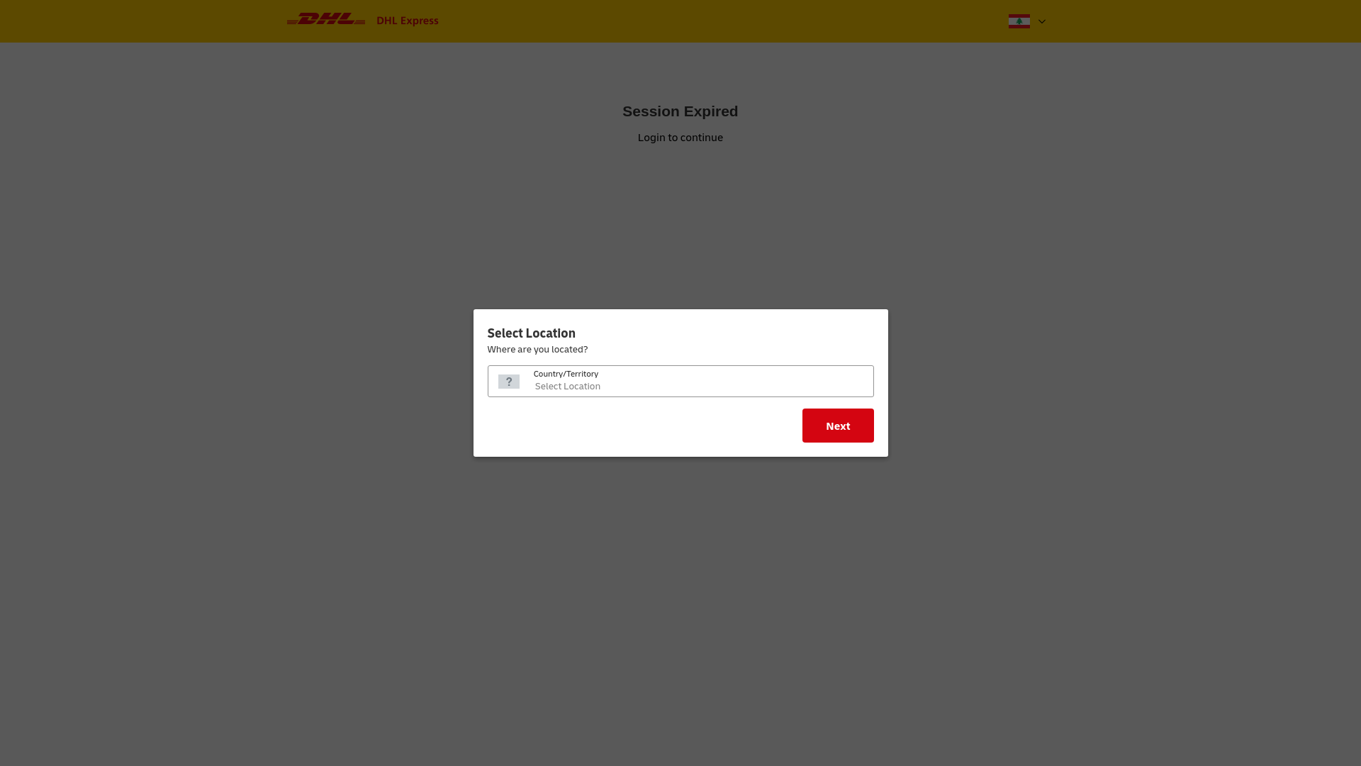 website screenshot of https://dhlpass.dhl.com/