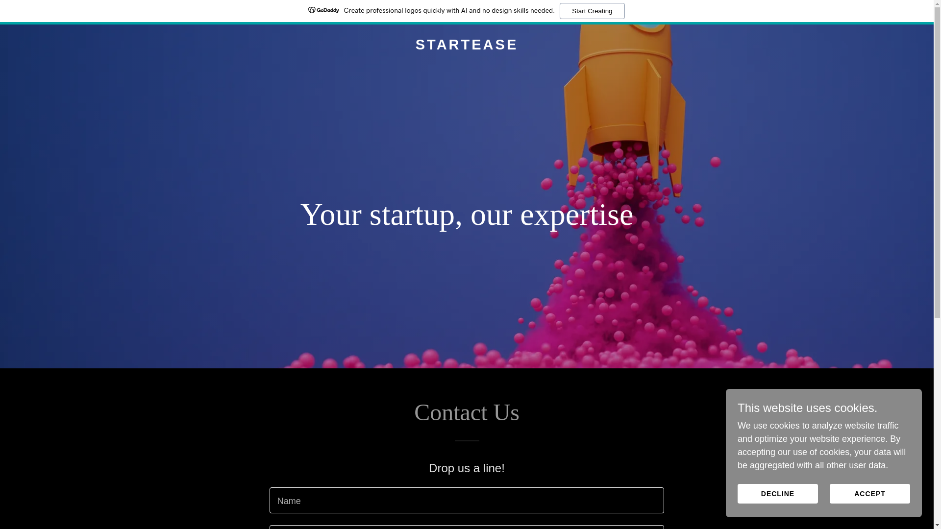 website screenshot of https://startease.co.uk/