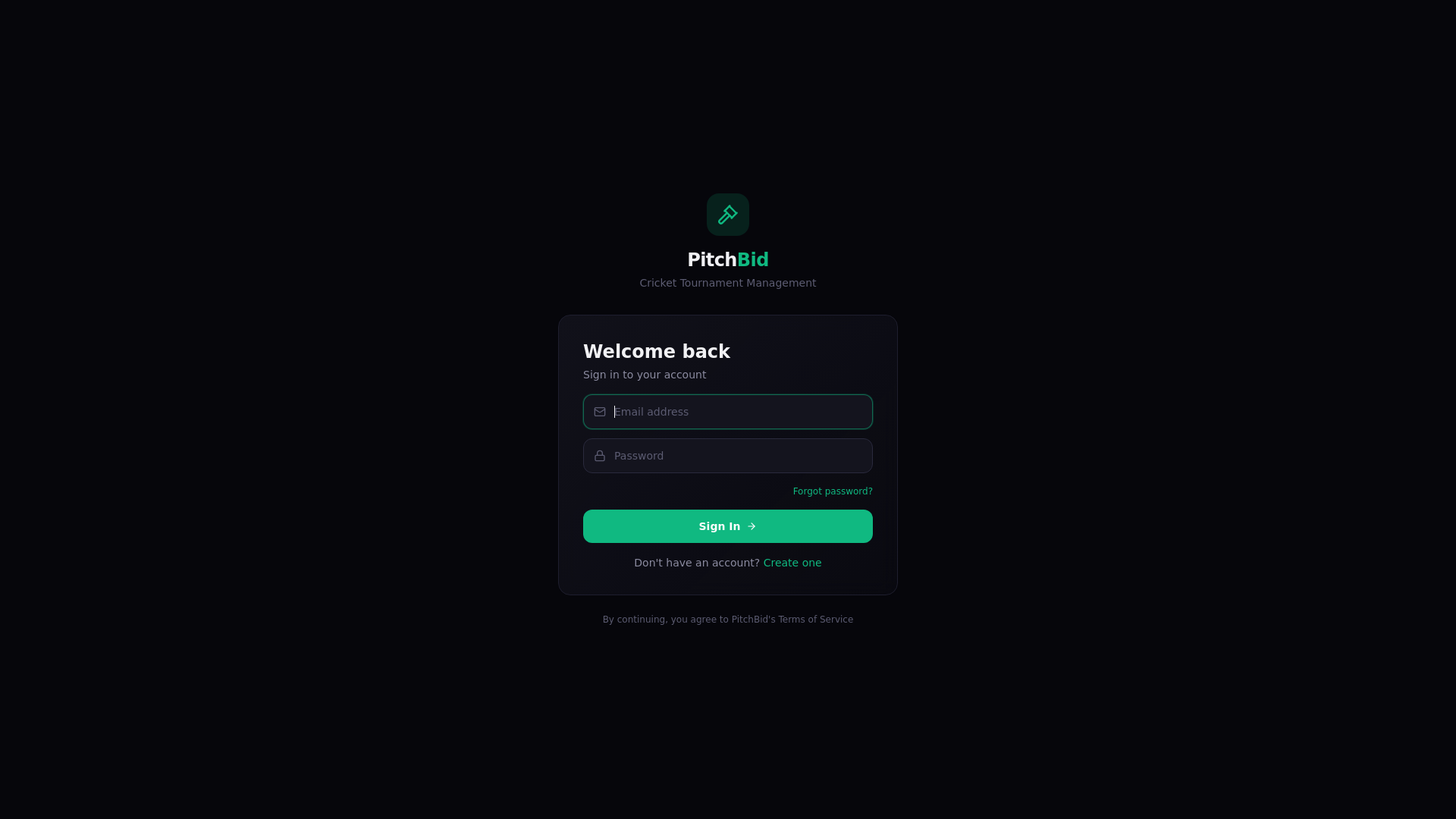 website screenshot of https://pitchbid-admin.pages.dev/