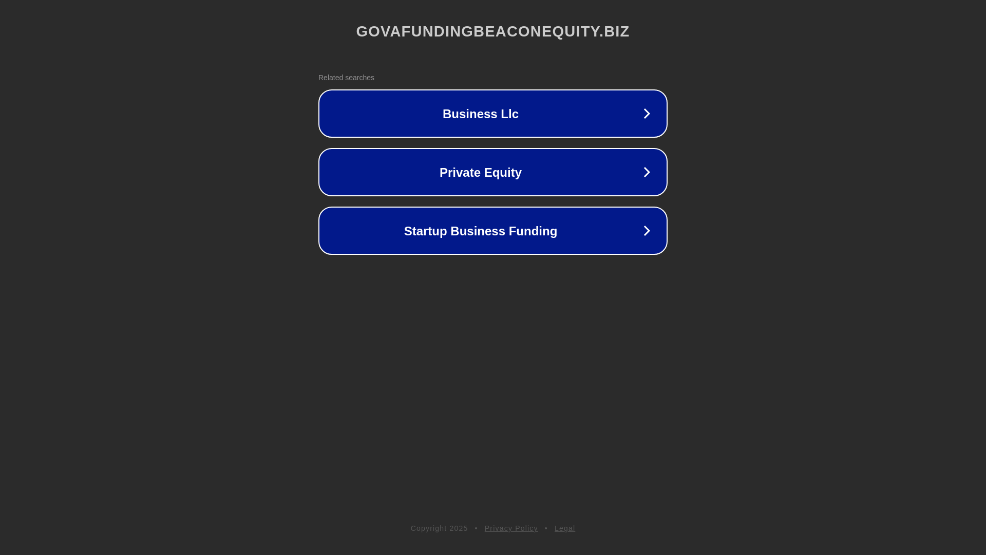 website screenshot of https://govafundingbeaconequity.biz/