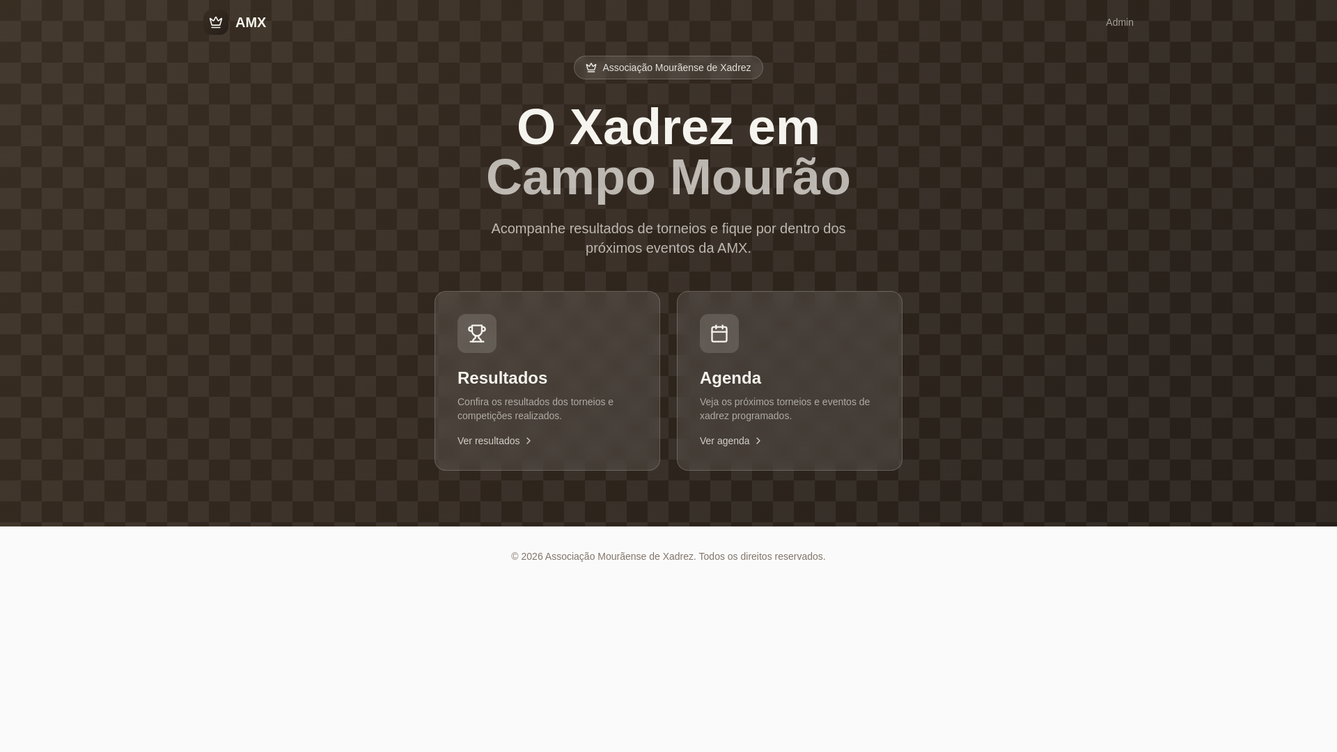 website screenshot of https://amxcm.com.br/