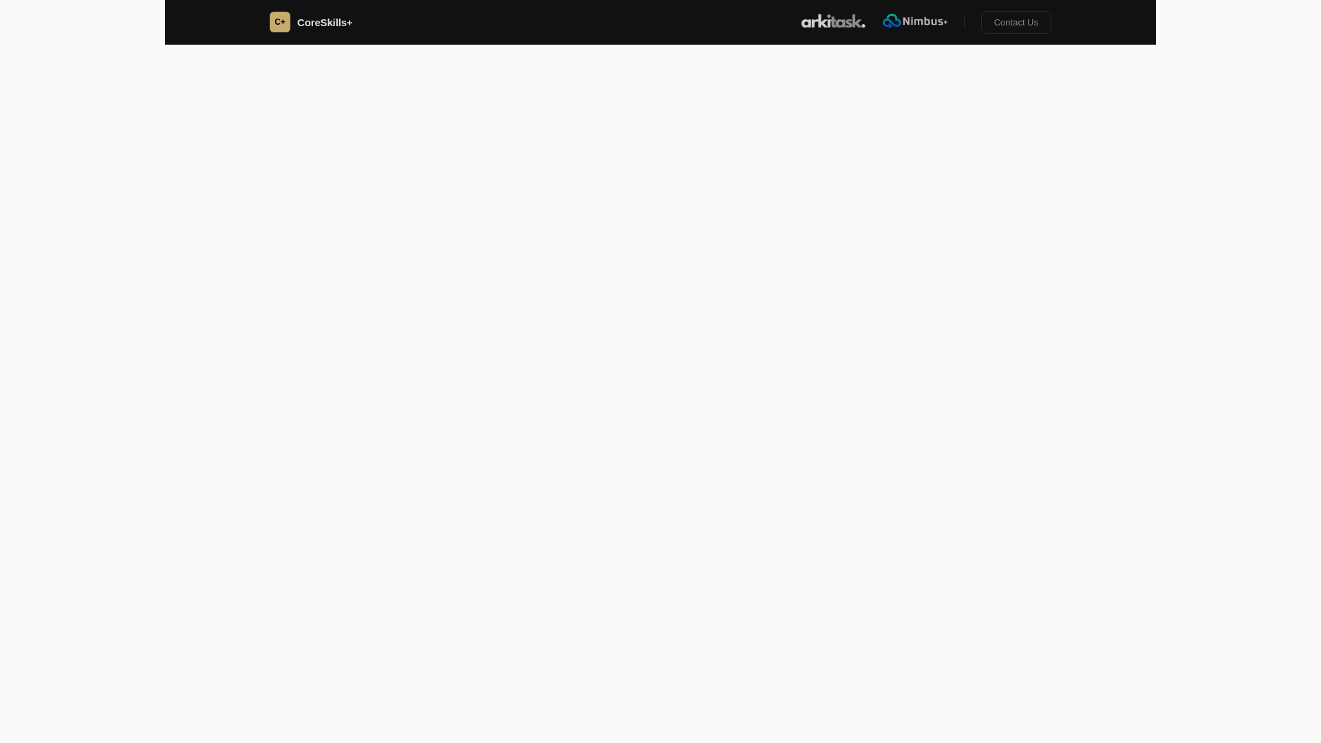 website screenshot of https://coreskillsplus.com.au/