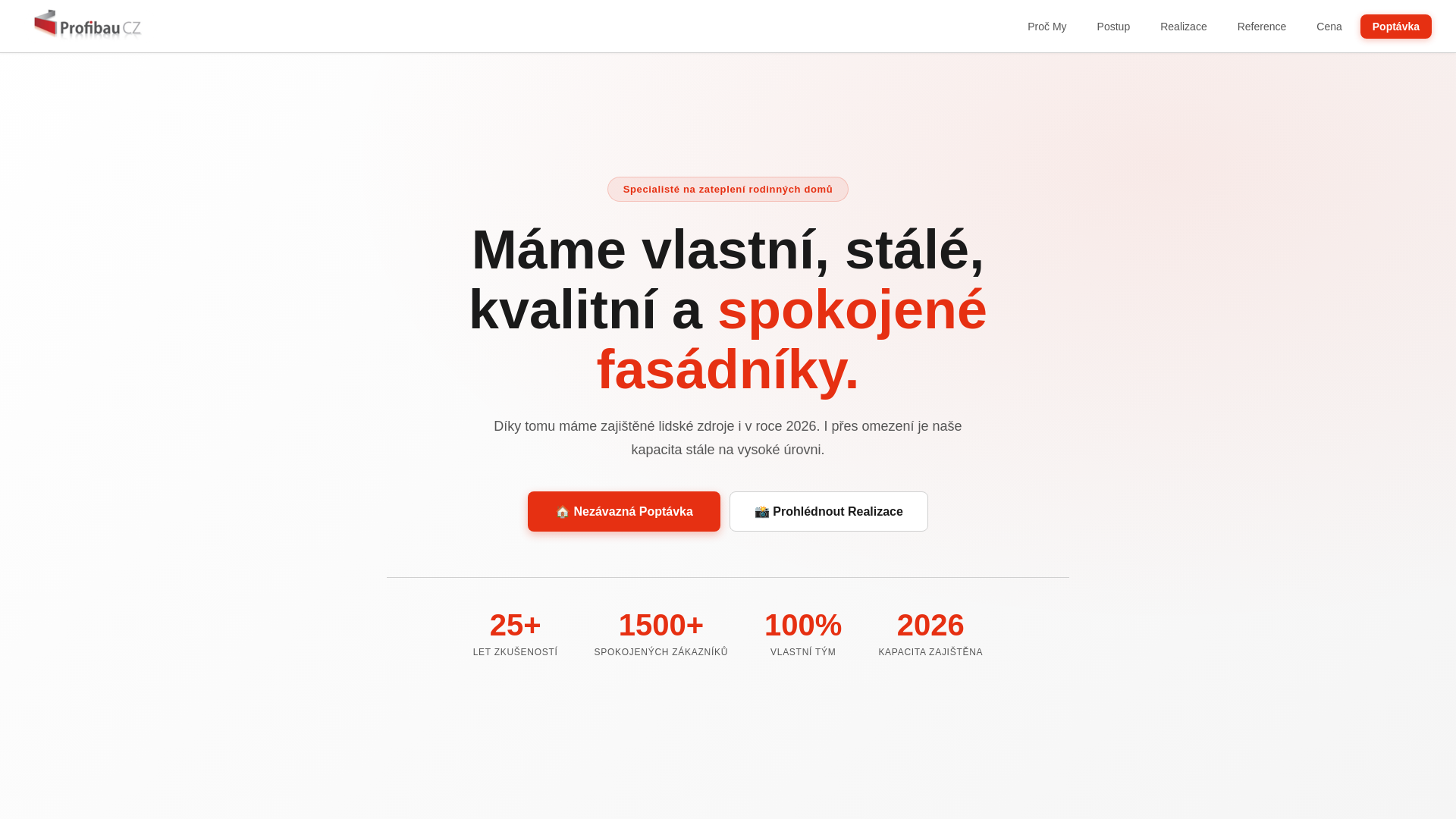 website screenshot of https://profibau-zatepleni.net/