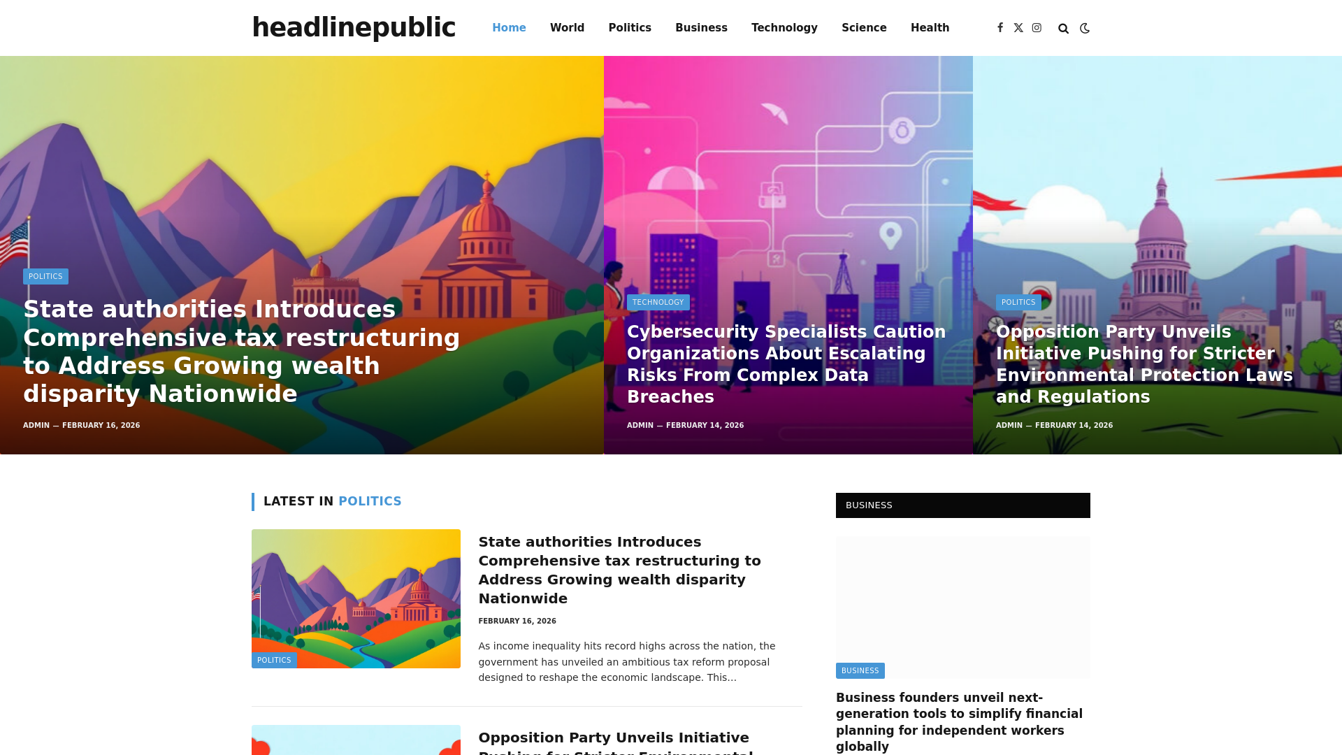 website screenshot of https://headlinepublic.co.uk/