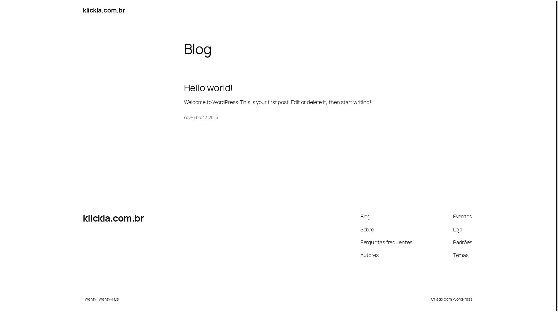 website screenshot of https://klickla.com.br/