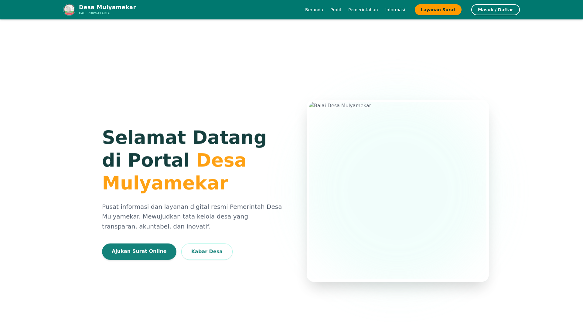 website screenshot of https://desamulyamekar.pages.dev/