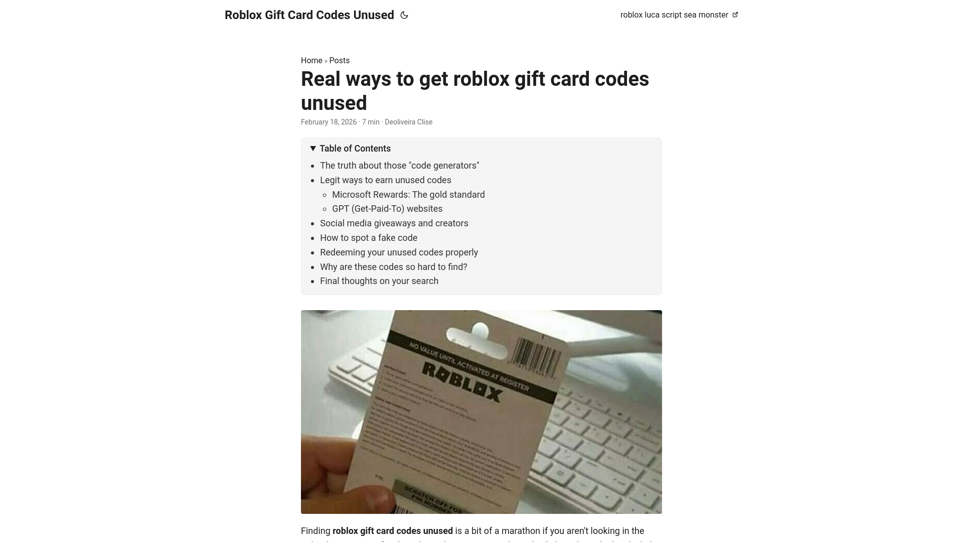 website screenshot of https://roblox-gift-card-codes-unused.pages.dev/