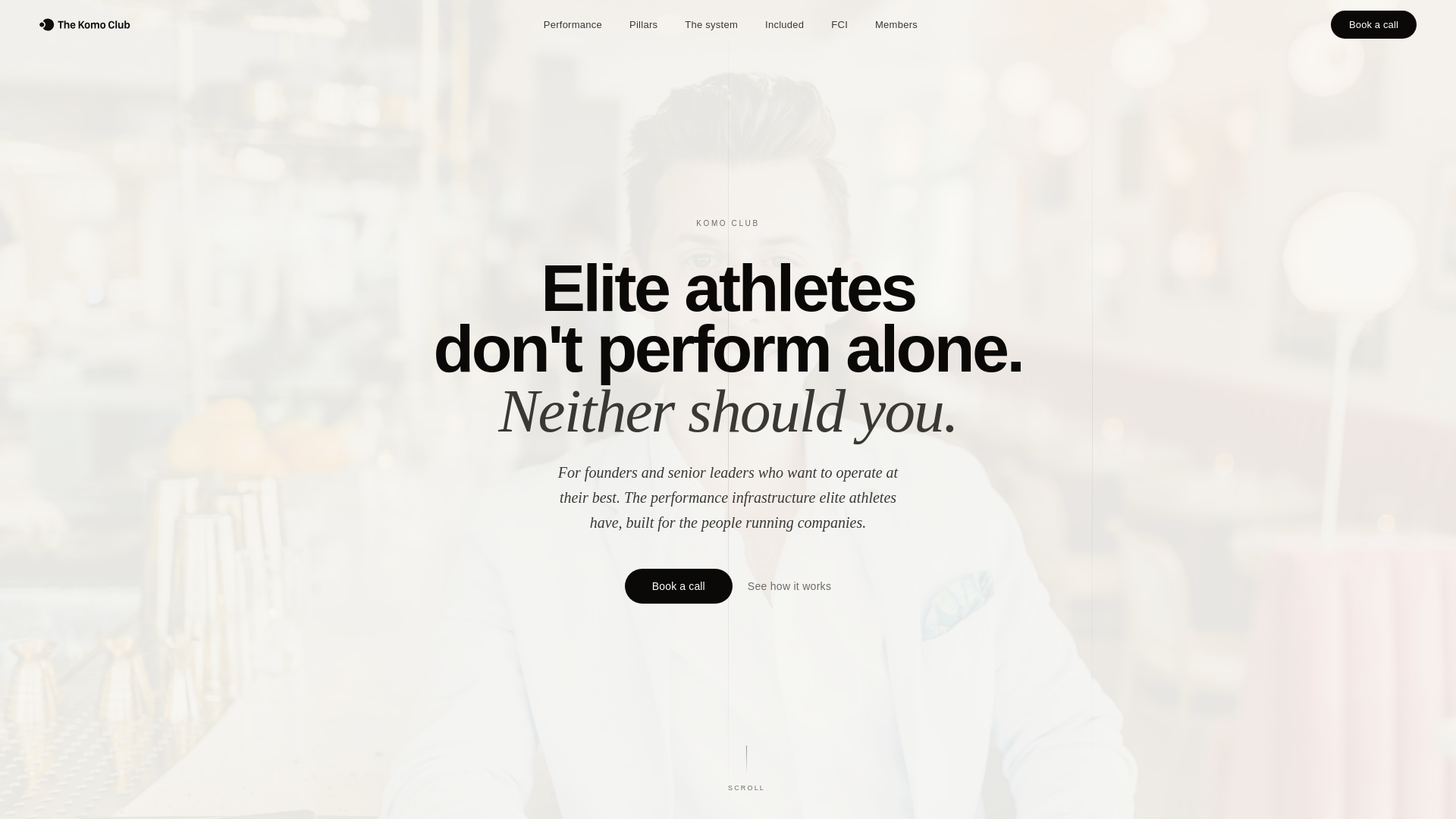 website screenshot of https://komoperformance.com/