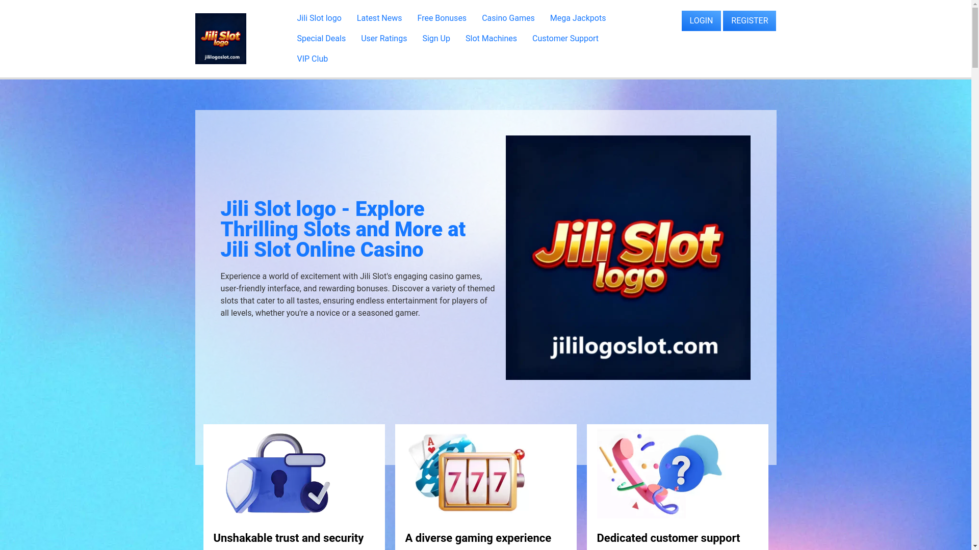 website screenshot of https://jililogoslot.com/