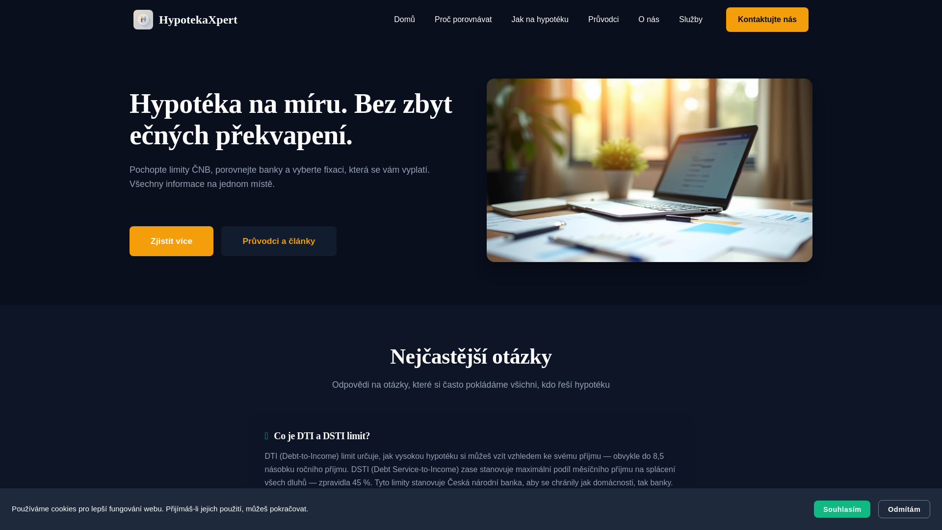 website screenshot of https://hypotekaxpert.com