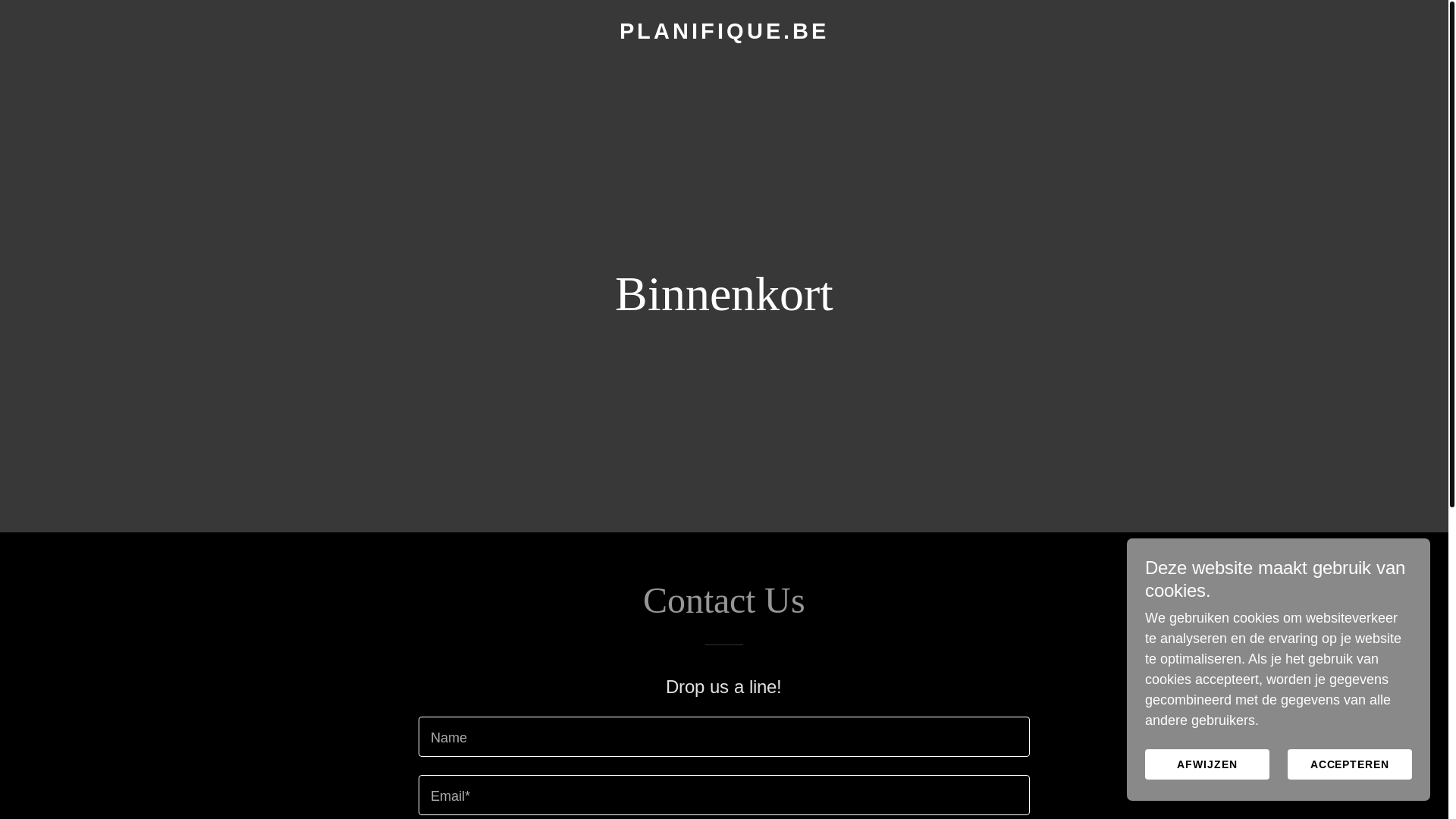website screenshot of https://planifique.be/