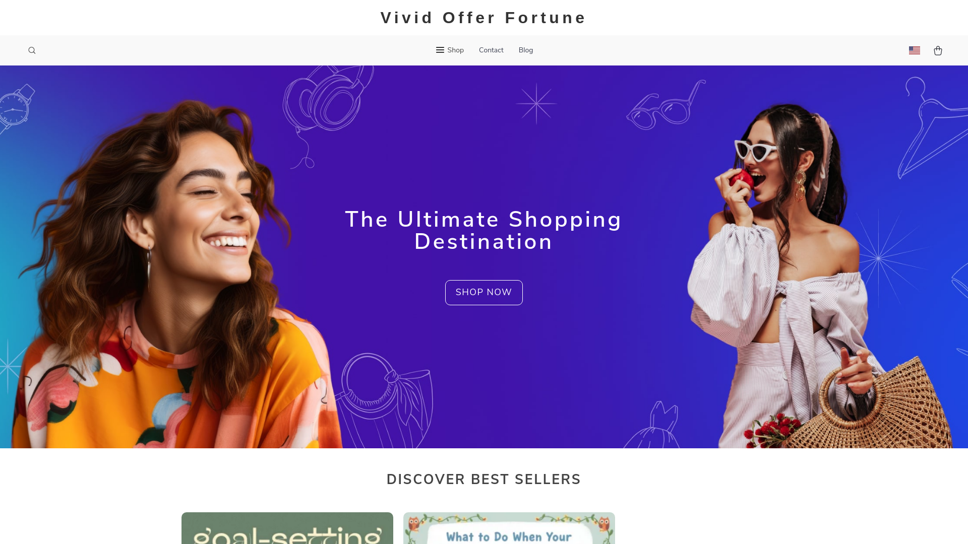 website screenshot of https://vividofferfortune.shop/