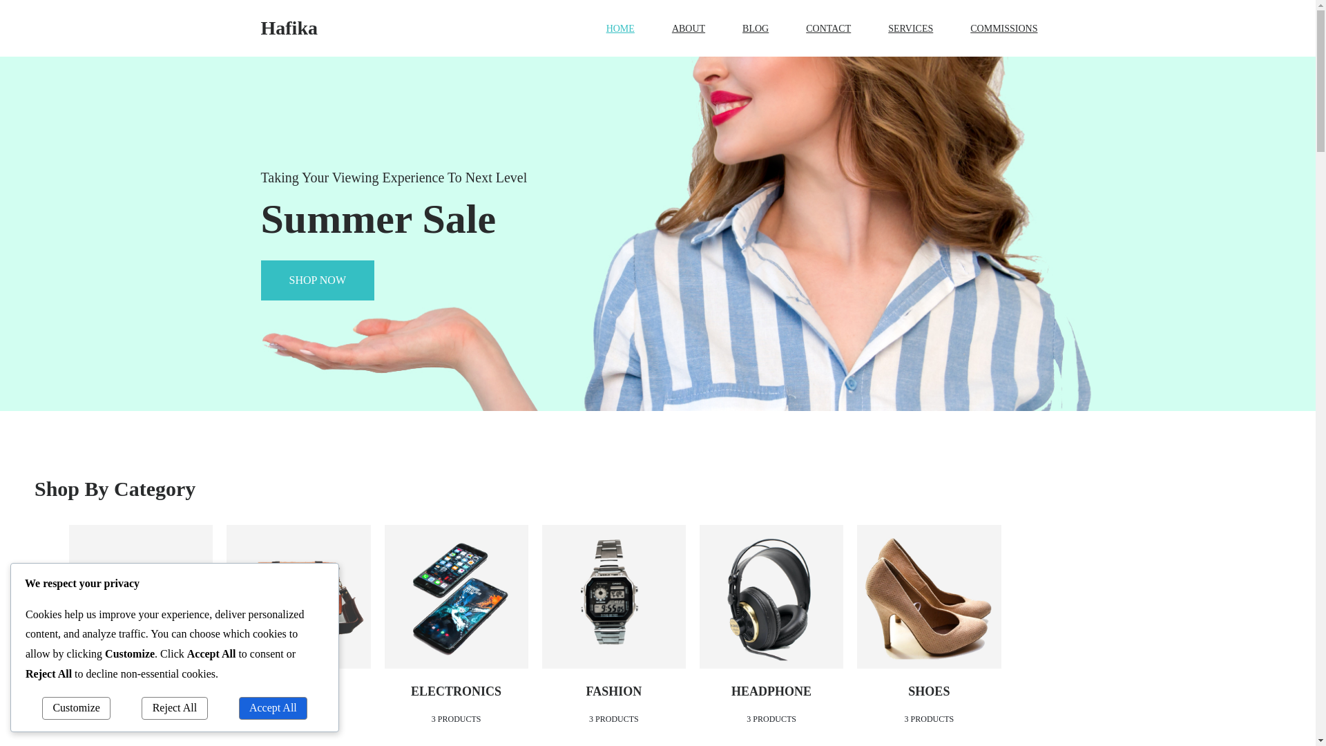 website screenshot of https://hafika.co.za/
