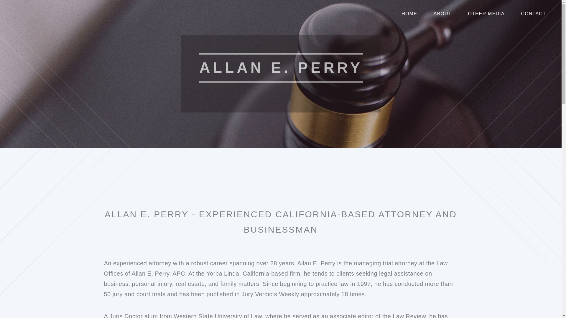 website screenshot of https://allanperryattorney.com/