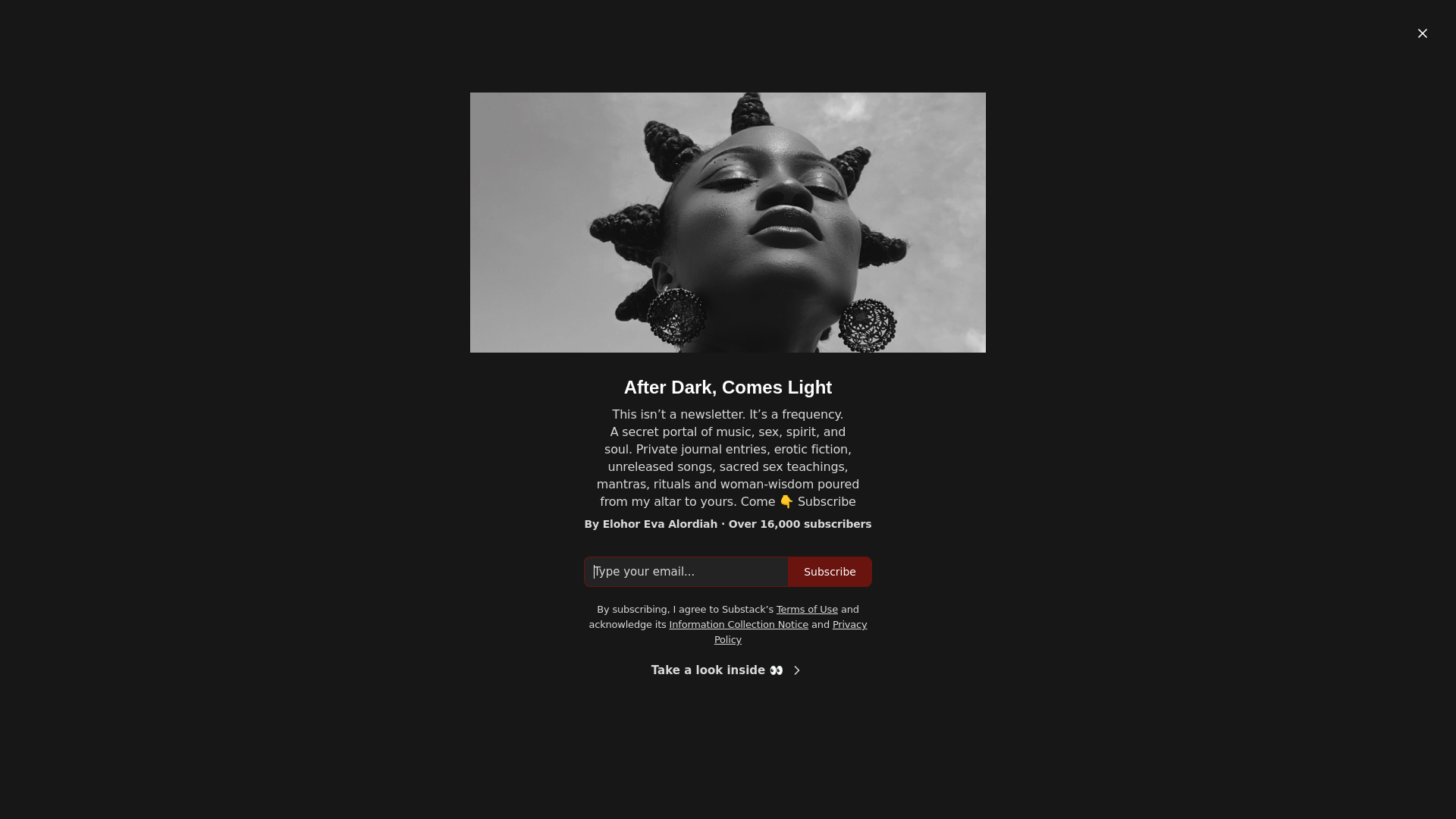 website screenshot of http://evaalordiah.substack.com