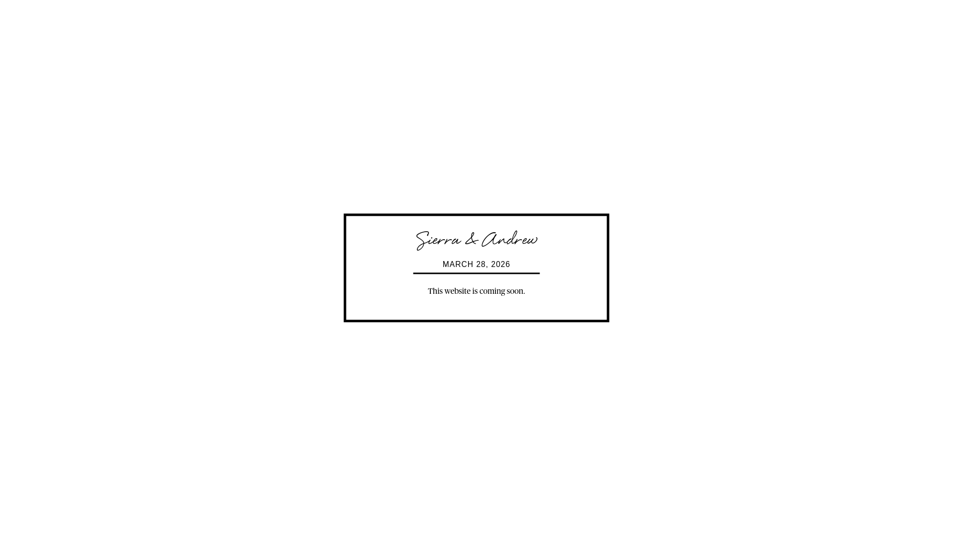 website screenshot of https://andrewandsierra2026.com/