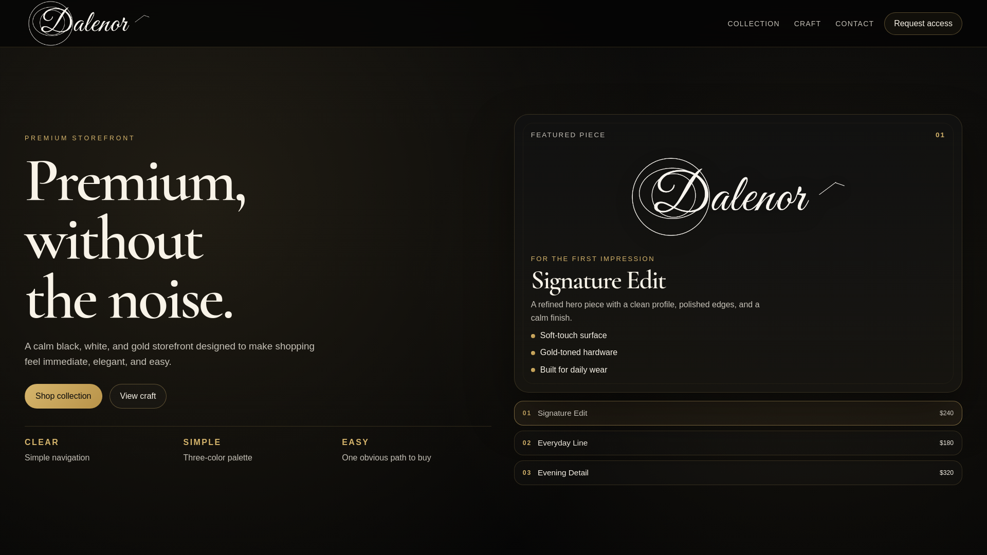 website screenshot of https://dalenor.pages.dev/