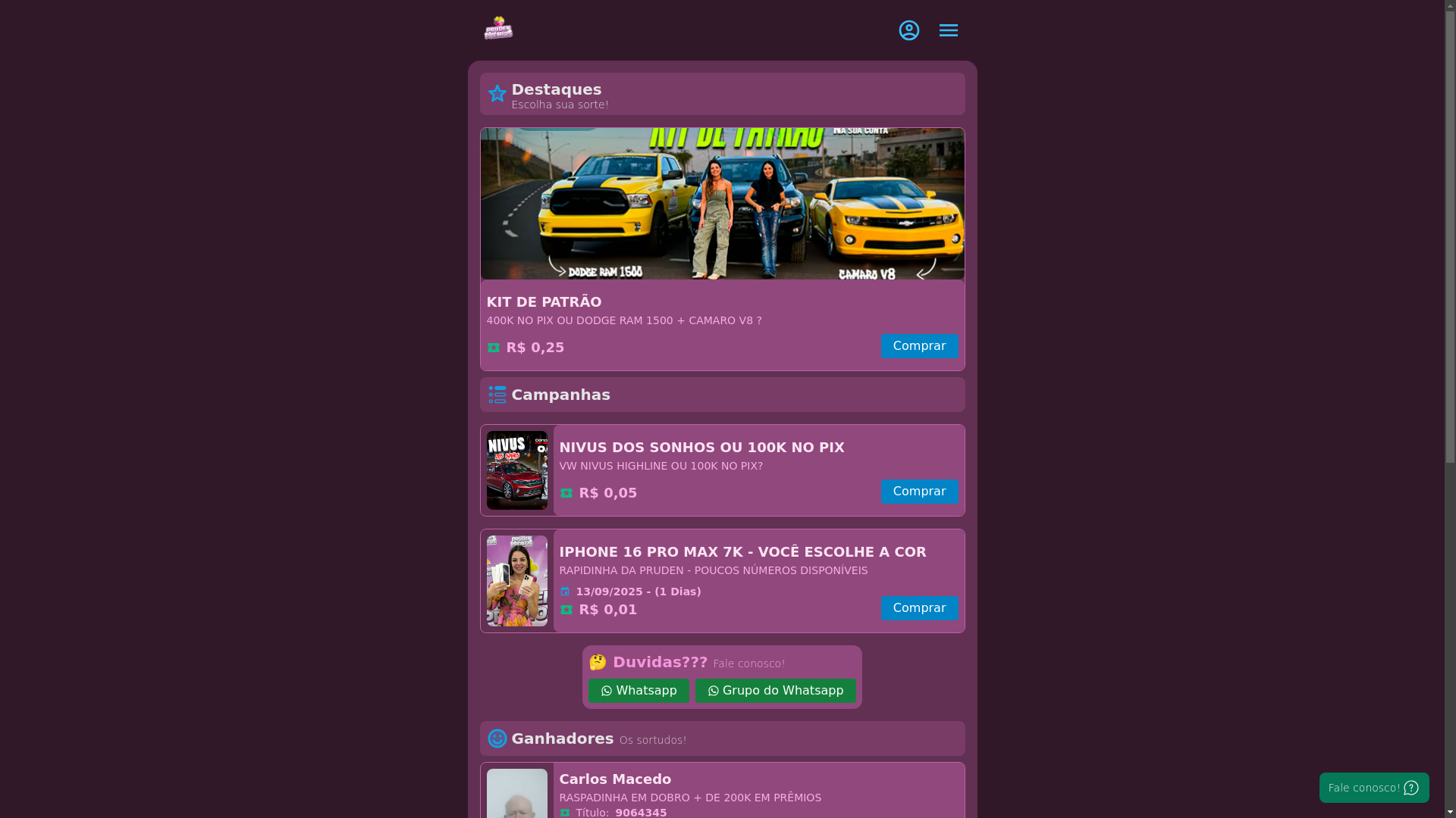 website screenshot of https://pgr-prudenpremios-com.pages.dev/