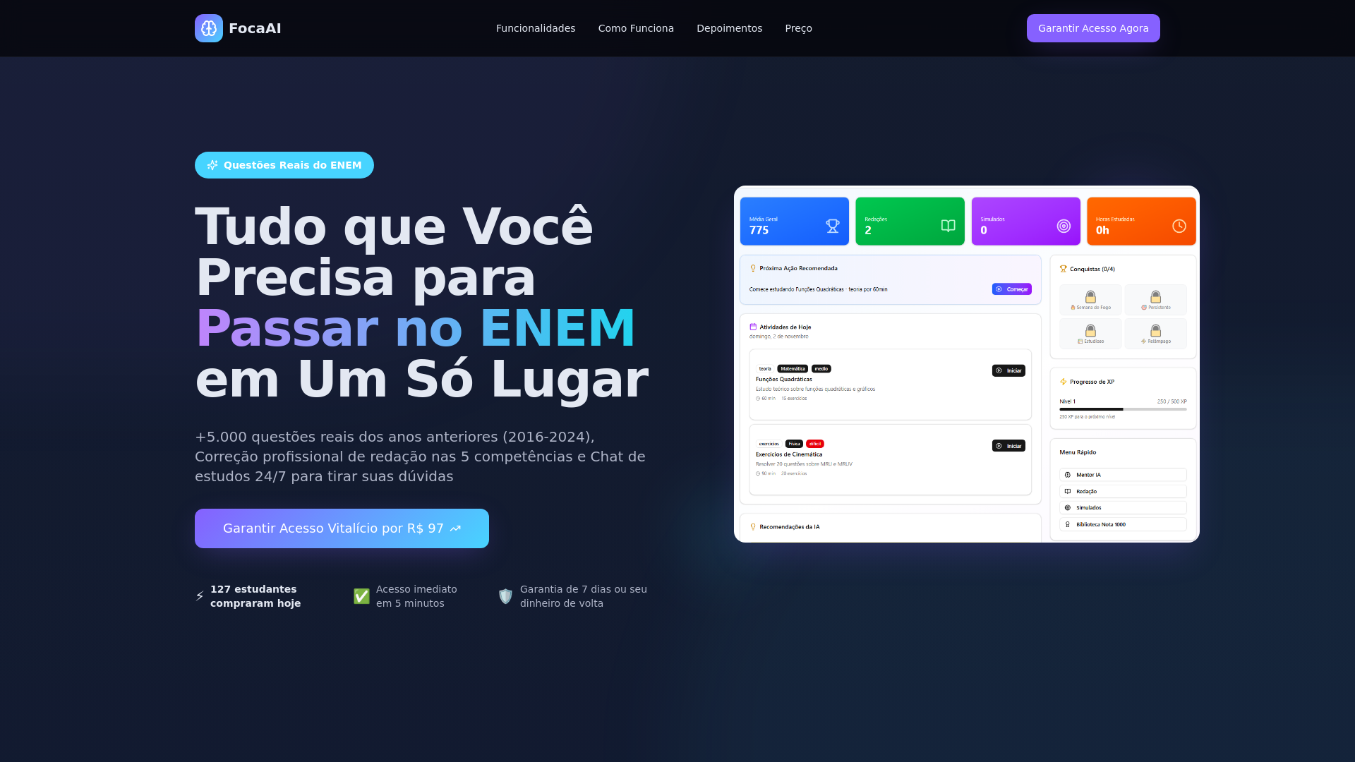 website screenshot of https://focaaieducacao.com.br/