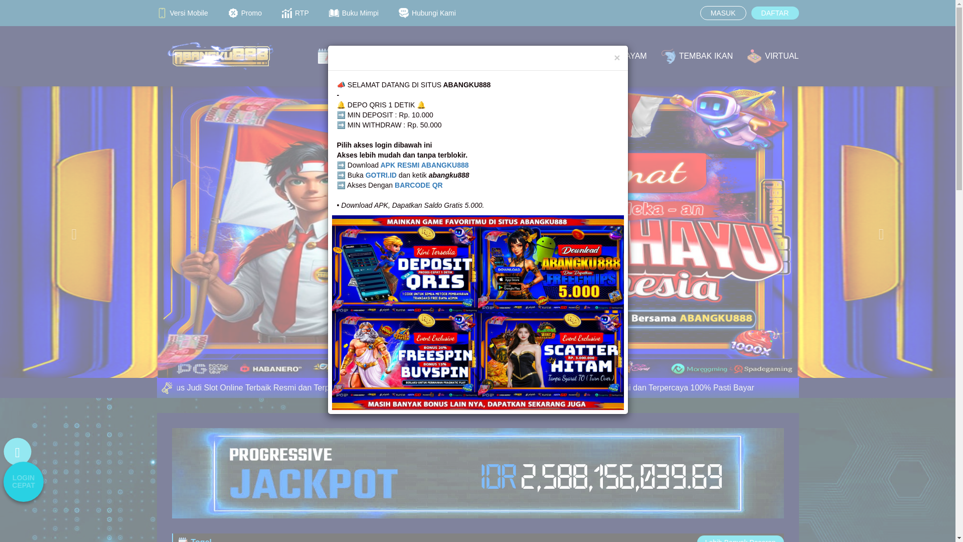 website screenshot of https://abangku888zone.com/