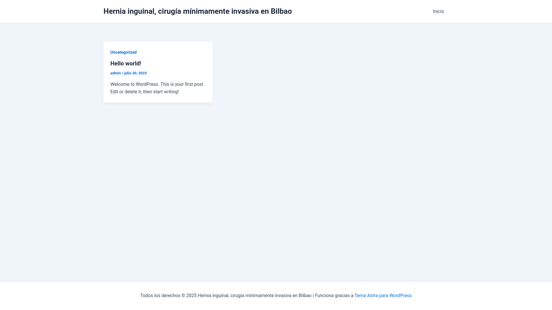 website screenshot of https://herniainguinalbilbao.com/