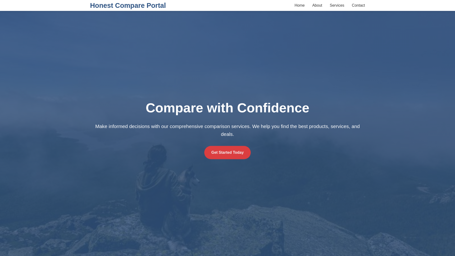 website screenshot of https://honestcompareportal.shop/