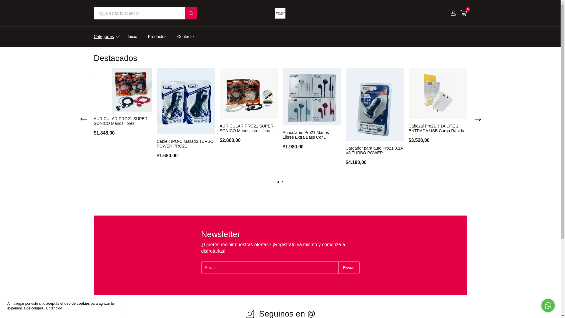 website screenshot of https://tecnoplaymayorista.com.ar/