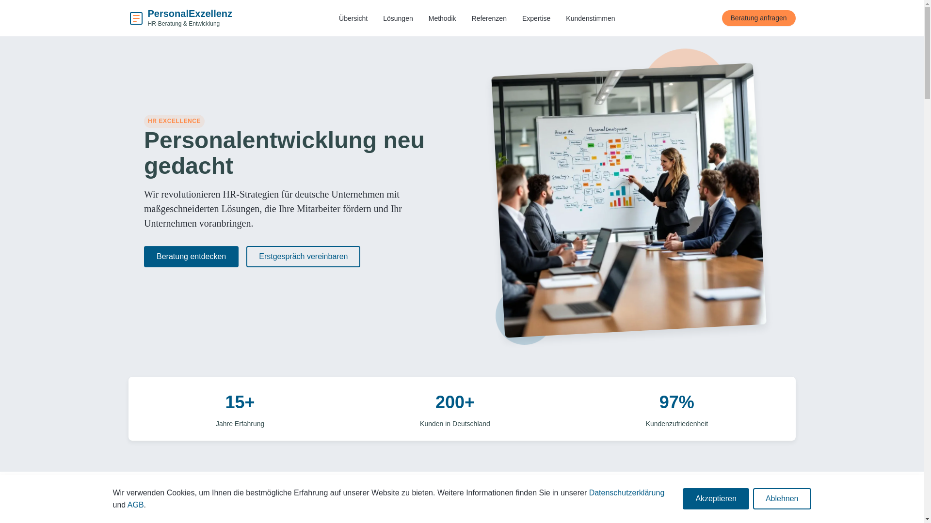 website screenshot of https://personalexzellenz.com/