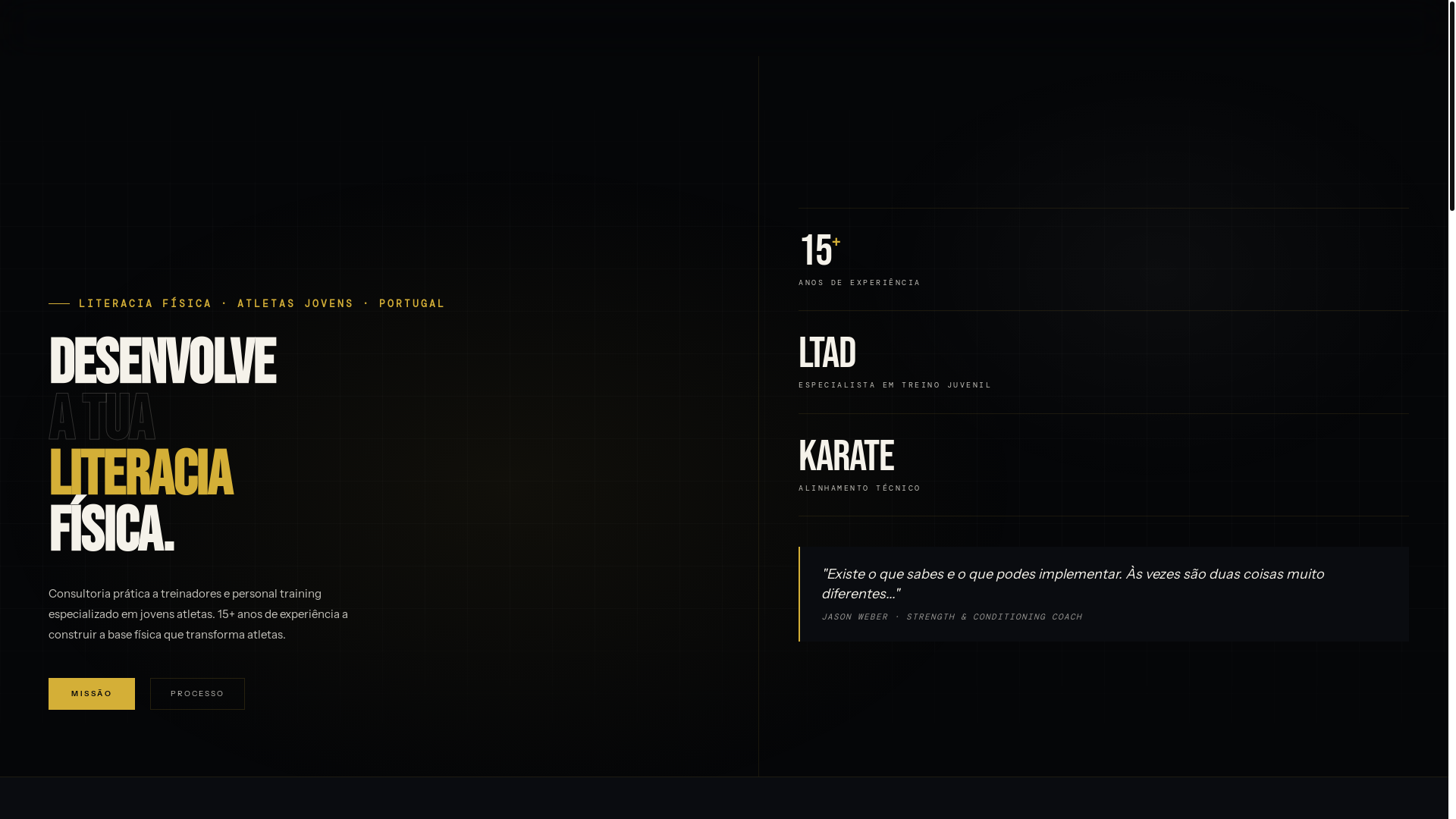 website screenshot of https://youthtraining.pt/